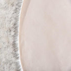 ORINOVA White and Grey Round Rugs 6ft Circle Furry Rug - Image 5