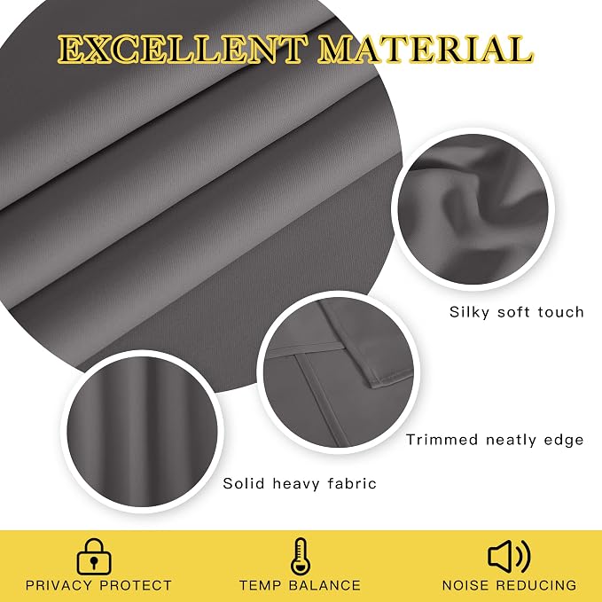 NICETOWN Blackout Doorway Curtain 80 inch Length - Image 5