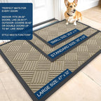 OLANLY Front Door Mat Outside Entrance 71x47, Waterproof Heavy-Duty Doormat | - Image 2
