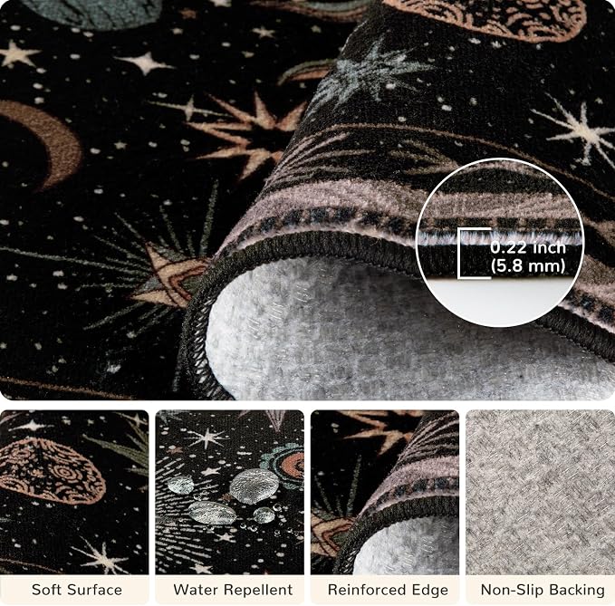 Vacuum-Friendly, 9x12 Washable Area Rug - Image 4