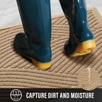 Sturdy Front Door Mat, Absorbent Muddy Dirt Resist Welcome Door Mats Outdoor - Image 2