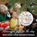 TEEZWONDER Gifts for Women Men - Ceramic Christmas Ornaments 2025 for Tree Decorations - Inspirational Mom Dad Gifts for Sister Brother Grandma Grandpa, Friend Gift Ideas