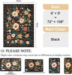 DUKINO 6x9 Area Rugs, Floral Washable Rug - Image 2