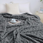 Aganear Fleece Throw Blanket for Couch Sofar 50"x60" Grey | Lightweight Fuzzy - Image 5