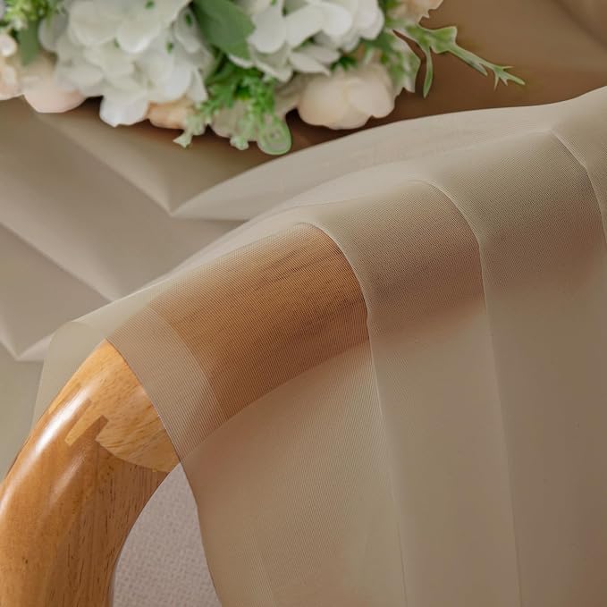 Taupe Sheer Curtains 84 inches Long - Image 6