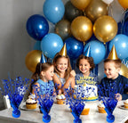 12 Pack Metallic Foil Spray Centerpiece Star Table Decoration Burst Table Centerpieces for Birthday Wedding Anniversary Graduation Holiday Party Supplies Decor, Blue