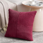 Fancy Homi 2 Packs Burgundy Samll Decorative Throw Pillow Covers 12x12 Inch - Image 2