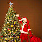Tree Topper, 6" Silver Christmas Tree Topper with Glitter, 3D Bethlehem Star Xmas Tree Topper Decorations, Waterproof Shatter-Proof Tree Decoration for Christmas Holiday Home Indoor and Outdoor