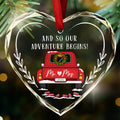 Teezwonder Mr & Mrs Gifts - Christmas Ornaments 2024, Wedding & Engagement Gifts for Couples - Glass Ornaments