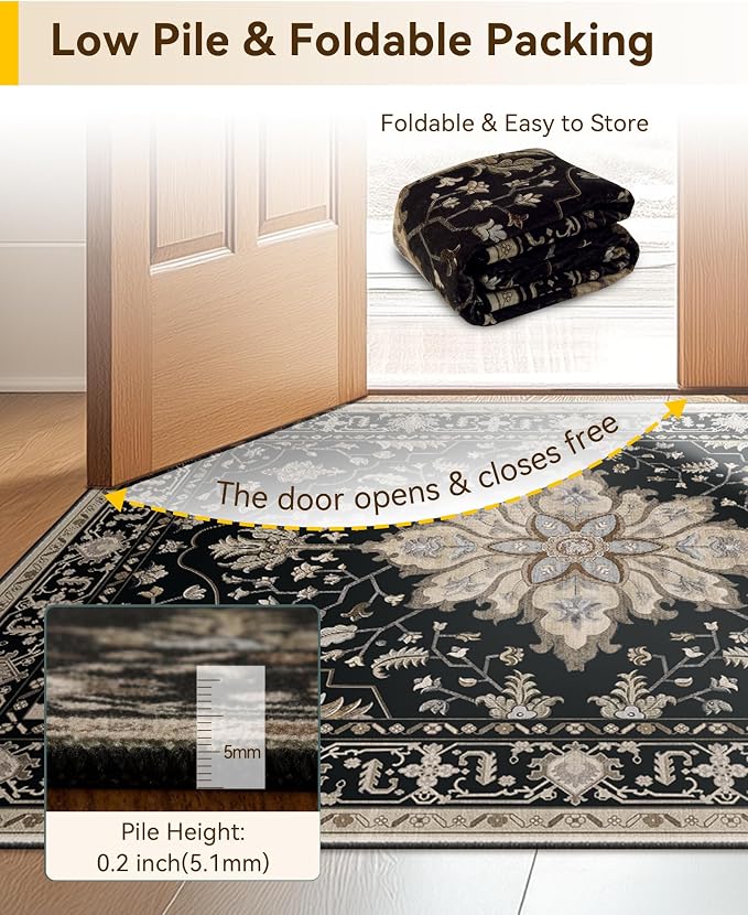 RELEANY Washable Area Rug, Runner 2'6"x10', Water Repellent, Pet Friendly - Image 4