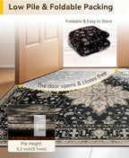 RELEANY Washable Area Rug, Runner 2'6"x10', Water Repellent, Pet Friendly - Image 4