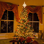 Lighted Christmas Tree Topper, Bethlehem Star Treetop with 41LED Warm White Fairy Lights, Holiday Christmas Tree Decoration.