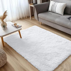 OLANLY 3x5 Machine Washable Small Bedside Rug, Soft Fluffy Shaggy Rugs - Image 5