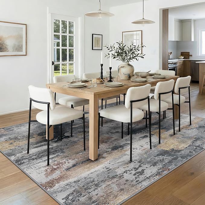 RELEANY Washable 9'x12' Abstract Area Rug - Image 2