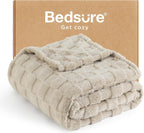 Bedsure GentleSoft Twin Blanket for Bed Light Brown - Super Soft Cozy Blankets for Women Men Girls, Cute Fuzzy Fleece Throws for Bedroom Couch, 60x80 Inches