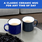 Set of 8 Ceramic Campfire Mugs – 15 Oz, Yellow – Coffee & Tea Cups for Home, Work, Travel, Camping – Customizable, Great for DIY, Events, Companies
