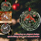 Personalized Memorial Christmas Ornament - My Mind Still Talks to You, Custom Name Remembrance Glass Ornament for Loss of Loved Ones, Sympathy Gifts for Deceased
