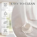 MYSKY HOME Short Curtains for Bedroom Small Windows, Light Filtering Sheer - Image 7