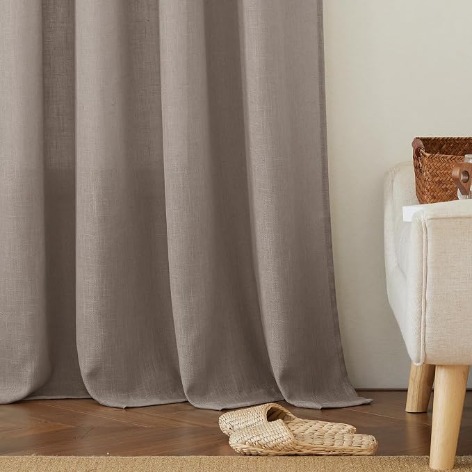 RYB HOME Sheer Curtains 108 inches, Extra Long Floor to Ceiling Curtains | - Image 6