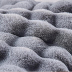 BENVWE Fluffy Faux Fur Throw Blanket for Couch, Soft Plush Thick Cozy Fuzzy Luxury Minky Bubble Blanket for Home Living Room Decor Gift for Women, Light Grey, 63" x 80", 1100GSM