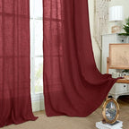 Semi Sheer Linen Curtains 45 Inches Long - Image 9