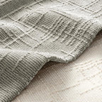 MIULEE Chenille Textured Throw Pillow Covers Light Grey 20x20 Set of 2 | Slubby - Image 2