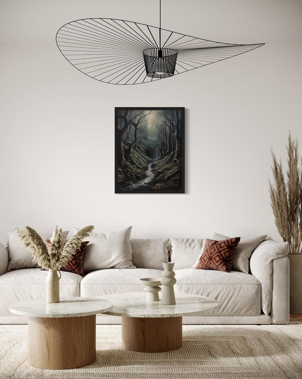 Dark Tunnel Poster Art Print, Halloween Scary Vintage Wall Art Academia Spooky Painting Decoration for Horror Prints, Gothic Posters Bedroom Decor 89 (Dark Tunnel, 11 x 14 inches, Unframed)