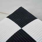 Fancy Homi Set of 2 Black White Decorative Throw Pillow Covers 22x22 Inch - Image 3