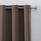 Blackout Curtains 52 x 45 inch/Chocolate Brown Curtains Set of 2 Panels/Thermal - Image 6