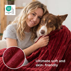 Bedsure Soft Red Throw Blanket for Couch Decor Gifts 50"x70" | Birthday Gifts - Image 4