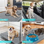 OLANLY Dog Door Mat for Muddy Paws 47x24, Paw Print Design Chenille Mud Mat | - Image 7
