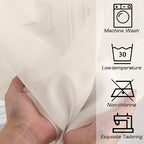 Cream Sheer Curtain 96 Inch Long 2 Panels Set, Light Filtering Clear Rod Pocket - Image 4