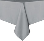 sancua Square Tablecloth - 54 x 54 Inch - Stain and Wrinkle Resistant Washable Polyester Table Cloth, Decorative Fabric Table Cover for Dining Tables, Buffet Parties and Camping, Silver Grey
