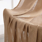 MIULEE Light Brown Short Linen Curtains 52x45 Inch Long 2 Panel - Image 6