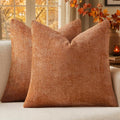MIULEE Fall Decorative Orange Couch Throw Pillow Covers 18x18 Inch 2 Pack | by MIULEE