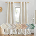 NICETOWN Natural Linen Doorway Curtains 80 inches Long, Grommet Thick Linen by NICETOWN