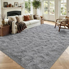 Noahas 6x9 Large Grey Fluffy Soft Area Rug Non-Slip by ModernHomeDecor