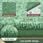 Small Area Rugs for Bedroom, 2×4 Non Slip Runner Rug, Matte Green | Washable - Image 5