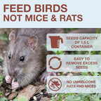 SWISSINNO No Mess Bird Feeder Lucerne Smart Birds for Fat Balls - Feed Birds, not mice & Rats! Robust & Reliable for Hanging - Made in EU - Light Blue