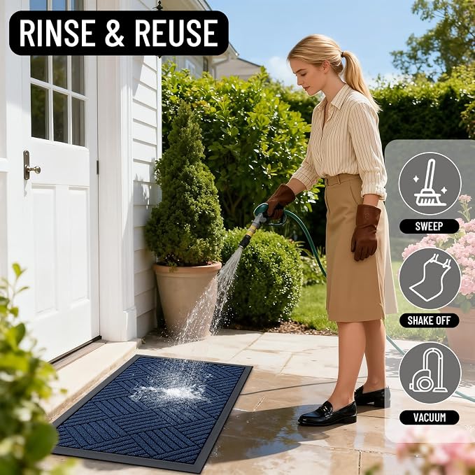 OLANLY Front Door Mat Outside Entrance 47x23, Waterproof Heavy-Duty Doormat | - Image 8