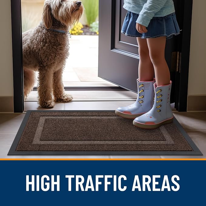 OLANLY Front Door Mat Outside 71x23, All-Season Heavy-Duty Rubber Doormat | - Image 7