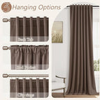 100% Blackout Curtains 102 Inch Length 2 Panels Set - Image 6
