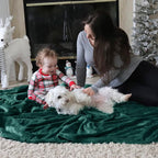 Bedsure GentleSoft Fleece Bed Blankets Large Size Forest Green - Image 8