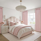 Cute Baby Pink Memory Trained Pinch Pleated Curtains 84 Inch Length 2 Panels Set - Image 6