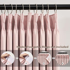 Pink Elegant Pinch Pleat Curtains 84 Inches Long, Light Blocking High End - Image 2
