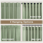 Sage Green Curtains 38 Inch Wide - Image 5
