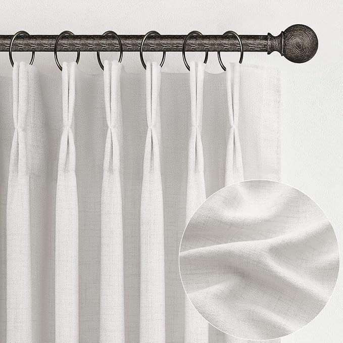 Extra Wide 70 Inch Light Filtering Pleated Curtains 92 Inches Long - Image 8