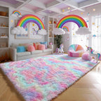 9x12 Rainbow Large Area Rug, Plush Rugs - Image 3