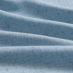 Blue Linen Curtains for Living Room 2 Panels Set Extra Long Back Tab Light - Image 5