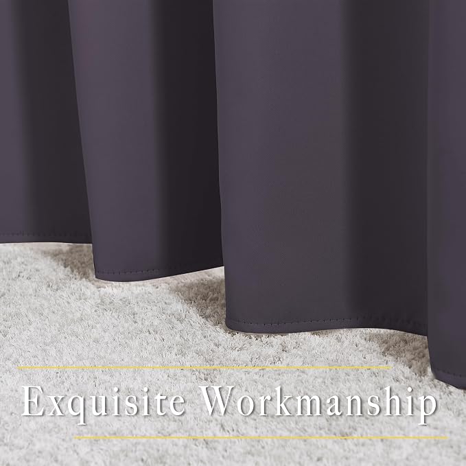NICETOWN Greyish Purple Blackout Draperies Curtains - Image 6
